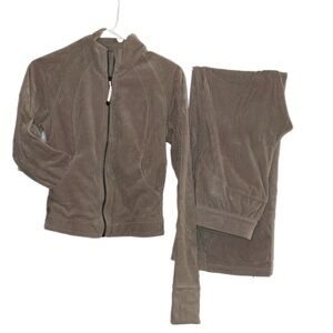 Lululemon Athletica Taupe Corduroy Jacket and Pants Set